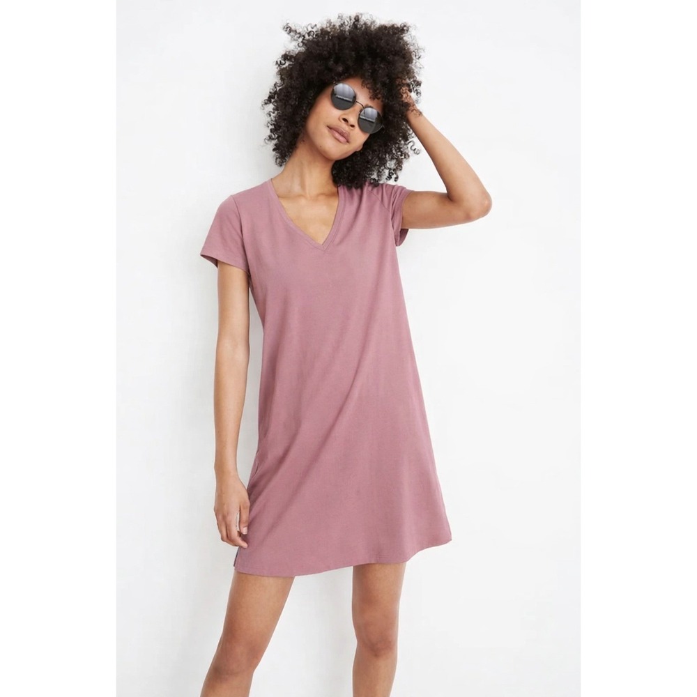 Madewell Rose Mauve Northside Vintage Tee Summer Dress Lightweight Size XS‎